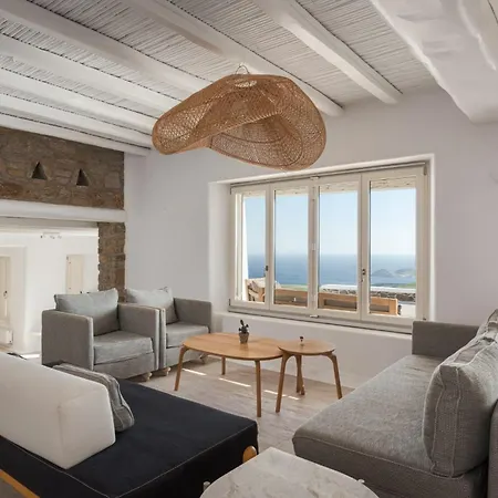 Villa Lavish Mykonos Retreat | Nimbus | 6 Bedrooms | Terrace With Spectacular Sea Views | Private Pool | Bbq | Kalafatis